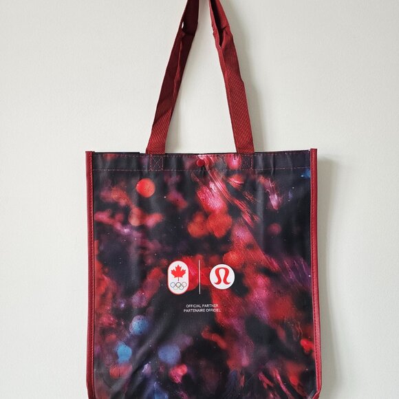 4 x New LULULEMON Multicolor TEAM CANADA Reusable Shopping Bag Large - Picture 2 of 9